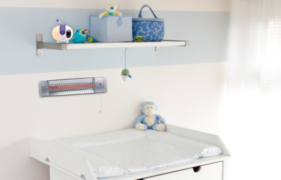 babyruf changing table with radiant heater and baby camera/GO Europe