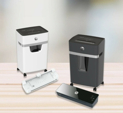 HP brand laminators and document shredders/GO Europe