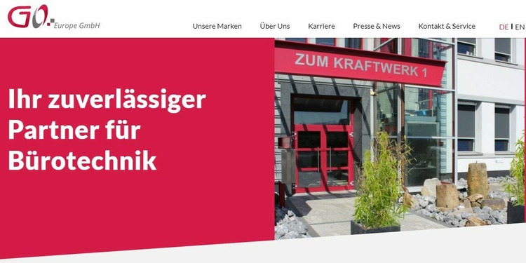 Screenshot Startseite/GO Europe