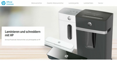 Screenshot Webseite HP/GO Europe